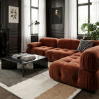 Tifsa taupe Beni Ourain rug in a modern interior