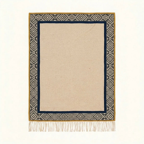 Ivory Zanafi Rug – Tribal Border – Tighremt