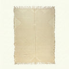 Ivory Zanafi Kilim rug Tighza with minimal tonal texture, full rug view