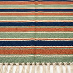 Navy Zanafi Kilim rug Toundout, natural wool weave detail