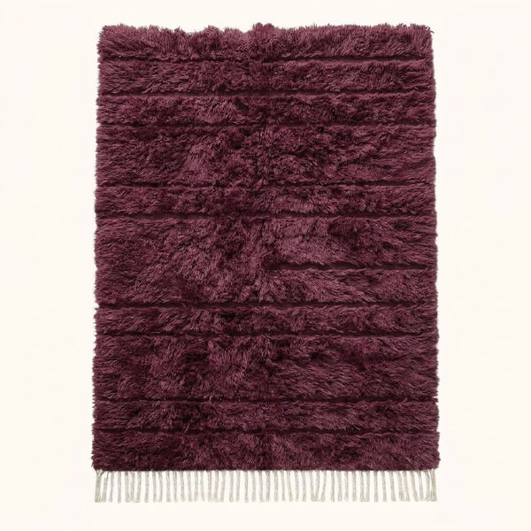 Wine Mrirt Rug – Textured Weave – Tanirt